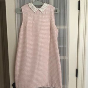 Pink and silver stripe dress